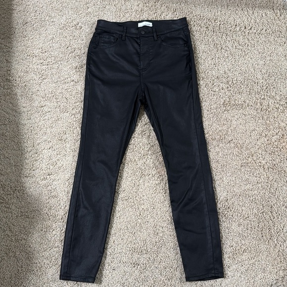Loft Coated High Rise Skinny Jeans in Black - Worn Once! Like Brand New! - Picture 3 of 6